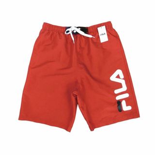 FILA - 未使用 FILA ☆水陸両用☆ ビックロゴサーフパンツ Lサイズ レッド 赤