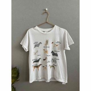 フィグロンドン(fig London)のfig London dog T シャツ 犬 白 レディース 半袖(Tシャツ(半袖/袖なし))