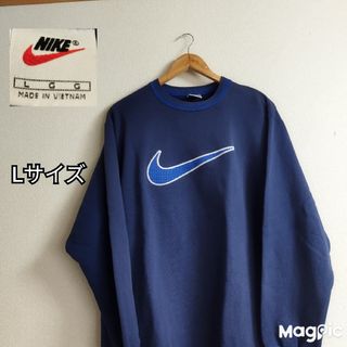 ナイキ(NIKE)のナイキ NIKE 白タグ 刺繍ロゴ 90s ビックスウォッシュ ロゴドン(スウェット)