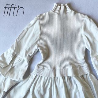 フィフス(fifth)のfifth ボリュームスリープドッキングニット ホワイト(シャツ/ブラウス(長袖/七分))