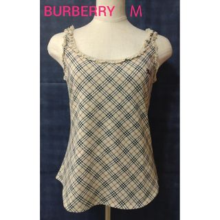 バーバリーブルーレーベル(BURBERRY BLUE LABEL)のバーバリー ノースリーブトップス ノバチェック 38(カットソー(半袖/袖なし))