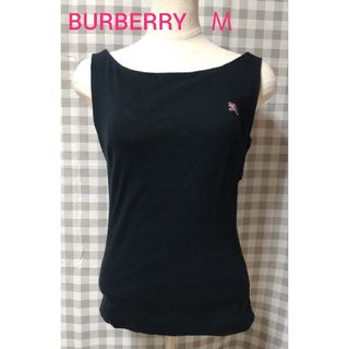 バーバリーブルーレーベル(BURBERRY BLUE LABEL)のバーバリー ノースリーブトップス 黒 38(カットソー(半袖/袖なし))