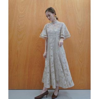 【Acka.】all sheer flower dress（beige）