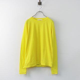 美品 ユーモレスク humoresque crewneck T コットンカイシミヤ クルーネック 長袖Tシャツ F/イエロー 黄色 トップス【2400013843027】(Tシャツ(長袖/七分))