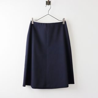 Jil Sander - 美品 ジルサンダーネイビー Jil Sander NAVY サマーウール フレアスカート 34/ネイビー ボトムス【2400013851404】