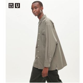 ユニクロ(UNIQLO)のUNIQLO U 2022AW_オーバーサイズストライプシャツ(シャツ)