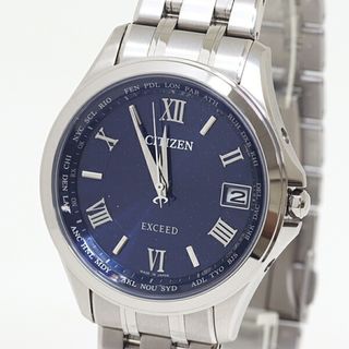 シチズン(CITIZEN)のCITIZEN シチズン メンズ腕時計 エクシード CB1080-52L 光発電エコ・ドライブ ブルー文字盤 【中古】(腕時計(アナログ))