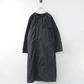 ネストローブ(nest Robe)のネストローブ nest Robe スーピマノーカラートレンチコート F/ブラック アウター ロング 前開き 長袖【2400013841252】(トレンチコート)