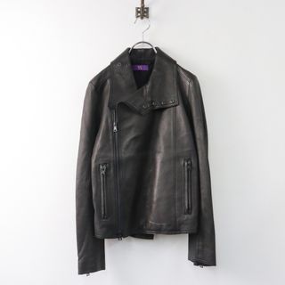 Y's - 美品 ワイズピンクレーベル ヨウジヤマモト Y's Yohji Yamamoto スタンドカラー ラムレザージャケット 2/ダークブラウン【2400013823937】