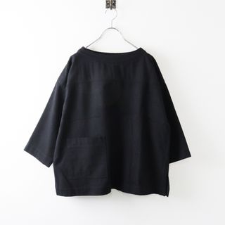 2021AW エムエイチエル マーガレットハウエル MHL FELTED COTTON WOOL SHIRTING スモック プルオーバーシャツ 2/ブラック【2400013848831】(カットソー(長袖/七分))