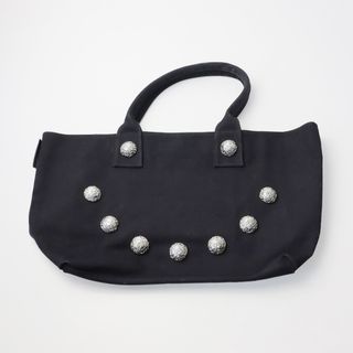 MARC BY MARC JACOBS - マークバイマークジェイコブス MARC BY MARC JACOBS ボタン装飾 キャンバストートバッグ/ブラック黒【2400013844444】