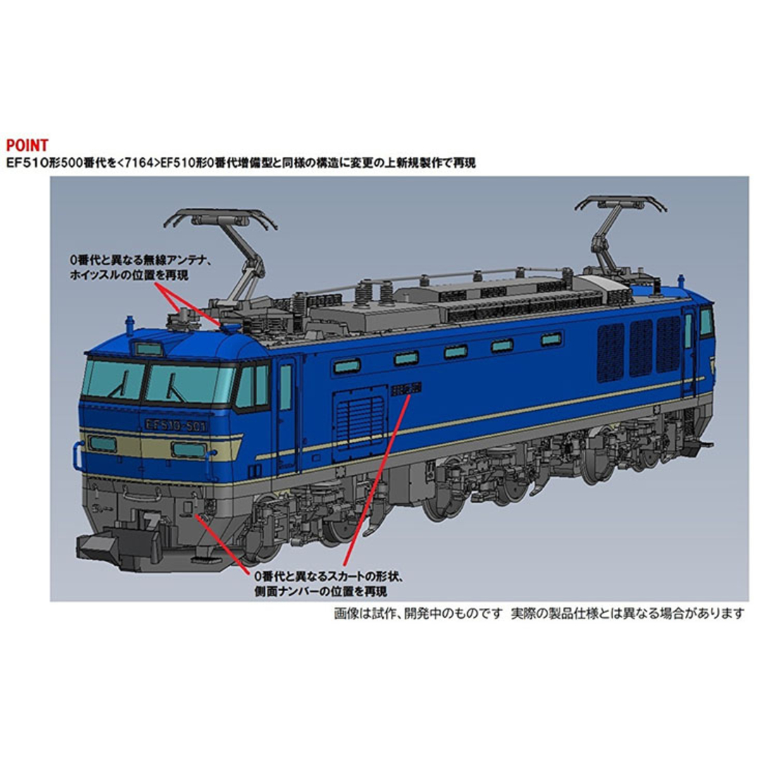 TOMIX 7183 EF510-500形(JR貨物仕様･銀色) エンタメ/ホビーのおもちゃ/ぬいぐるみ(鉄道模型)の商品写真