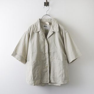 2023SS エムエイチエル マーガレットハウエル MHL LIGHT COTTON DRY TWILL コットンドライツイルオープンカラーシャツ 2【2400013848909】(シャツ/ブラウス(半袖/袖なし))