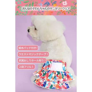 3枚セット❣️犬用 サニタリー パンツ XLサイズ　洗える 通気性 フリル(犬)