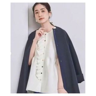 UNITED ARROWS ユナイテッドアローズ ニットフリル ベスト ジレ