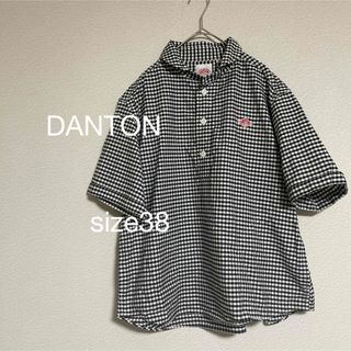 DANTON - DANTON プルオーバー ギンガムチェック ラウンドカラーシャツ ダントン半袖