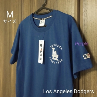 メジャーリーグベースボール(MLB)の【未使用】ロサンゼルス・ドジャース LAプリント半袖Tシャツ M／ブルー(Tシャツ/カットソー(半袖/袖なし))