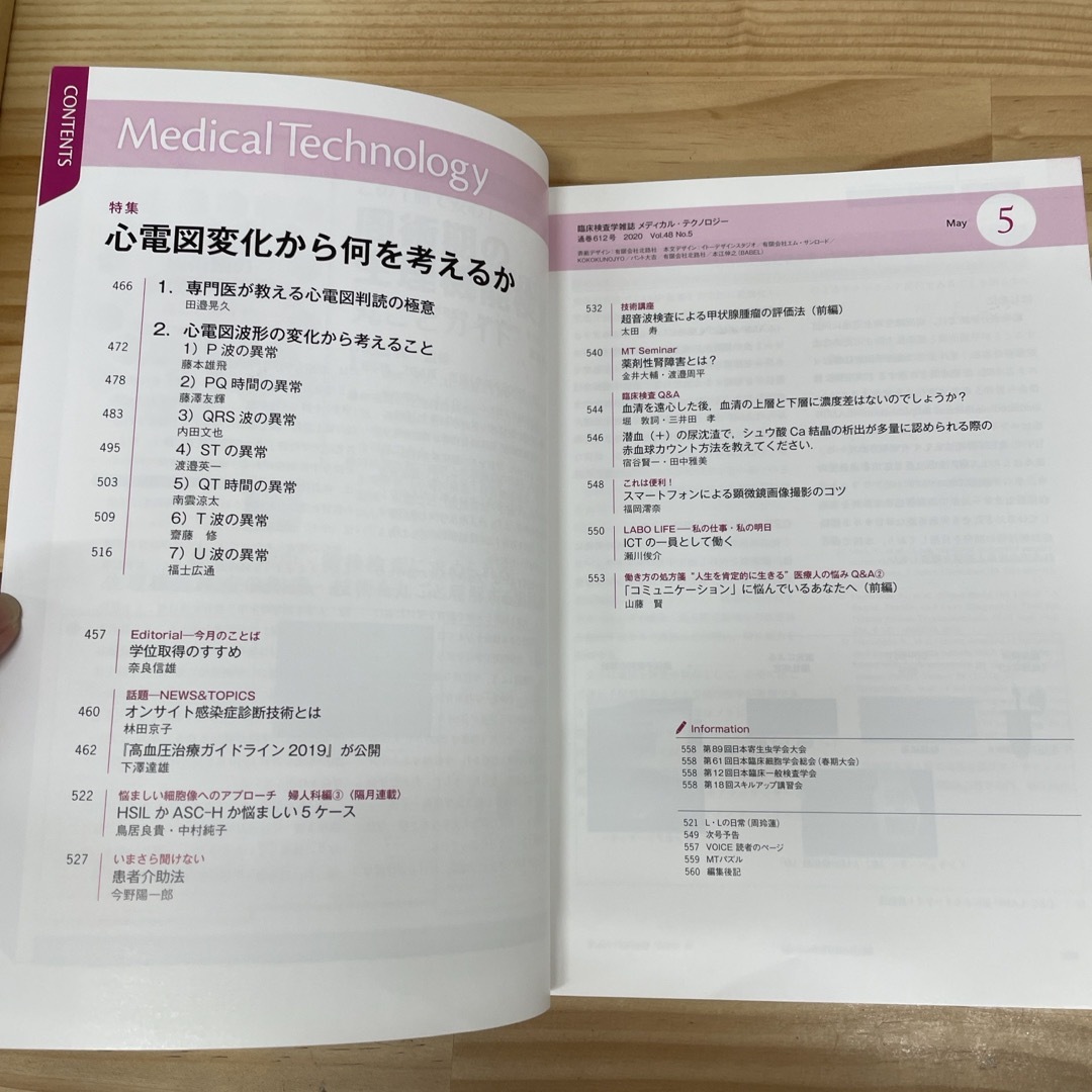 Medical Technology 2020年 2019年 心電図を読む エンタメ/ホビーの雑誌(専門誌)の商品写真