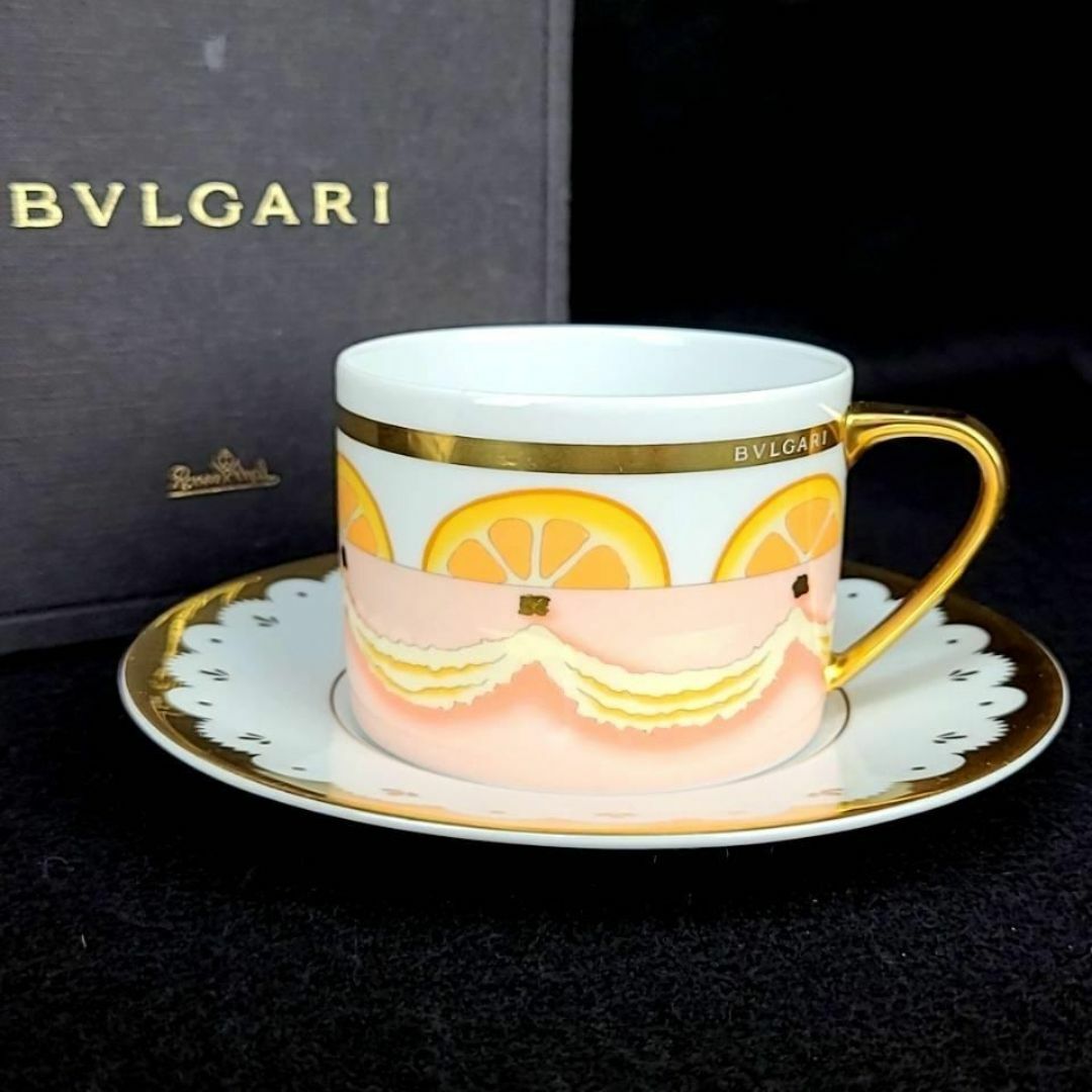 BVLGARI(ブルガリ)の△美品 ◆ ブルガリ　ドルチェデコ　カップ&ソーサー　箱つき インテリア/住まい/日用品のキッチン/食器(グラス/カップ)の商品写真