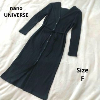 ナノユニバース(nano・universe)の未使用・タグ付き ナノ・ユニバース カットリブワンピース ブラック(ロングワンピース/マキシワンピース)