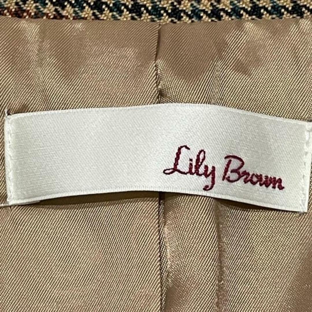 Lily Brown(リリーブラウン)のLily Brown(リリーブラウン) ジャケット サイズF レディース美品  - ライトブラウン×ブルー×マルチ 長袖/千鳥格子柄/春/秋 レディースのジャケット/アウター(その他)の商品写真