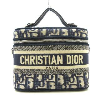 クリスチャンディオール(Christian Dior)のDIOR/ChristianDior(ディオール/クリスチャンディオール) バニティバッグ ディオール トラベル ヴァニティ スモール ベージュ×ネイビー ジャガード(その他)
