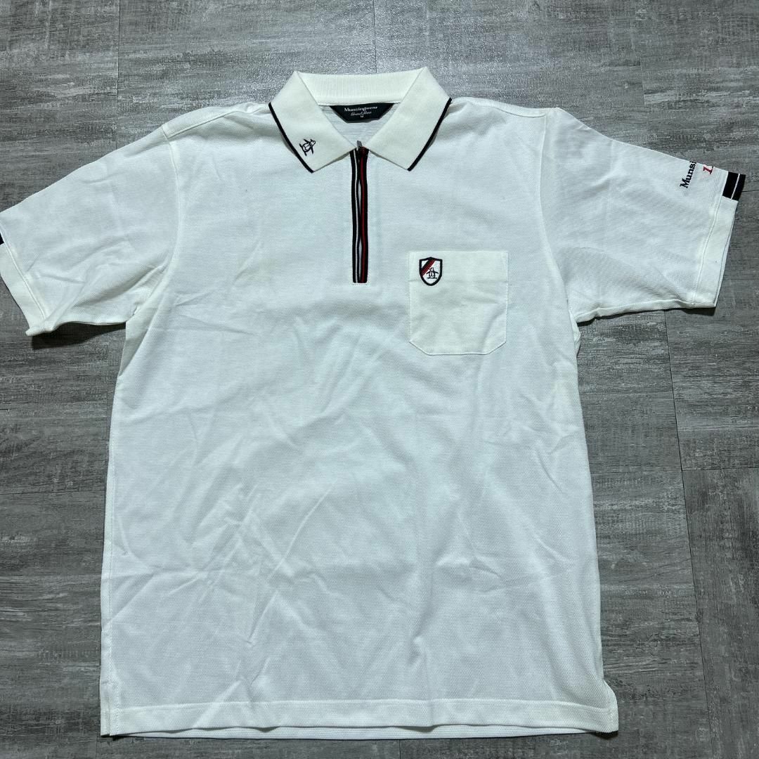 Munsingwear(マンシングウェア)のMunsing Wear マンシングウェア ゴルフウェア 白 ポロシャツ M スポーツ/アウトドアのゴルフ(ウエア)の商品写真