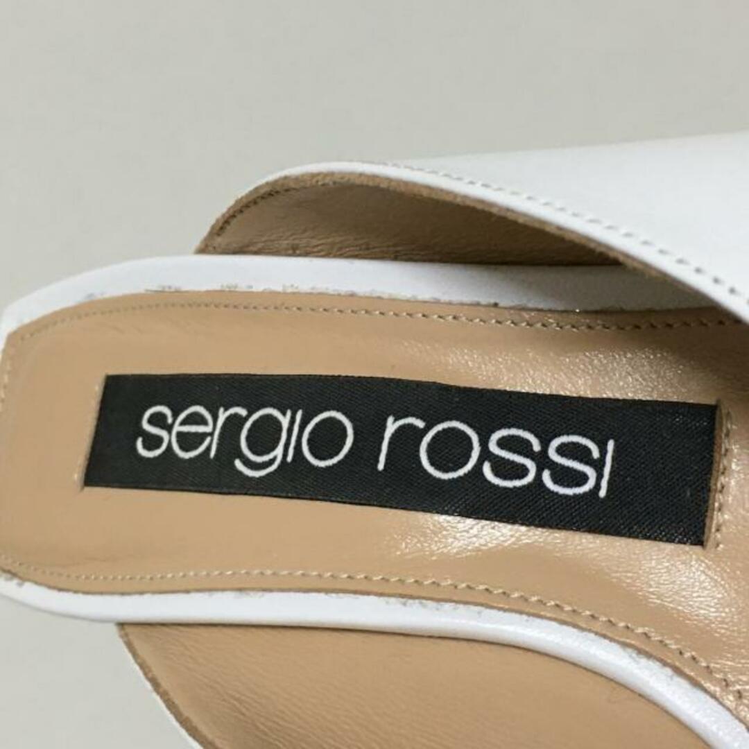 Sergio Rossi(セルジオロッシ)のsergio rossi(セルジオロッシ) ミュール 34 1/2 レディース - 白 レザー×ビニール レディースの靴/シューズ(ミュール)の商品写真