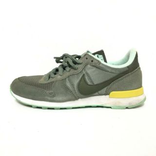 ナイキ(NIKE)のNIKE(ナイキ) スニーカー 23.5 レディース インターナショナリスト 629684-300 カーキ 化学繊維×スエード(スニーカー)