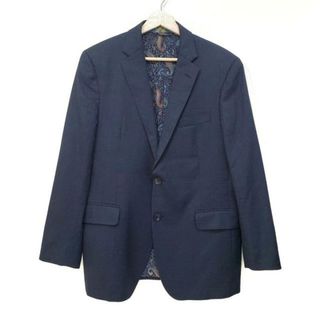 エトロ(ETRO)のETRO(エトロ) ジャケット サイズ50 M メンズ美品  - ダークネイビー×ネイビー 長袖/チェック柄/オールシーズン(その他)