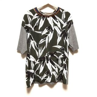 MARNI(マルニ) 半袖カットソー サイズ40 M レディース美品  - カーキ×グレー×マルチ クルーネック