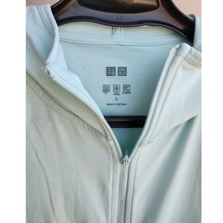 UNIQLO - ユニクロ エアリズム パーカー レディース S ライトブルー