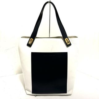 バレンシアガ(Balenciaga)のBALENCIAGA(バレンシアガ) トートバッグ - 309658 白×ダークネイビー レザー(トートバッグ)