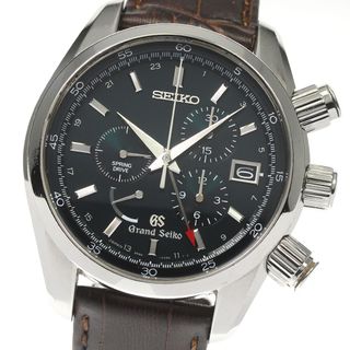 セイコー(SEIKO)のセイコー SEIKO SBGC007/9R86-0AA0 グランドセイコー GMT クロノグラフ デイト スプリングドライブ メンズ 箱付き_813338(腕時計(アナログ))