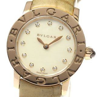 ブルガリ(BVLGARI)のブルガリ BVLGARI BBLP26G ブルガリブルガリ K18PG 12Pダイヤ クォーツ レディース 箱・保証書付き_813273(腕時計)