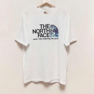 ザノースフェイス(THE NORTH FACE)のTHE NORTH FACE(ノースフェイス) 半袖Tシャツ サイズXL メンズ - 白×ダークブラウン×マルチ クルーネック/TEK TEE(Tシャツ/カットソー(半袖/袖なし))