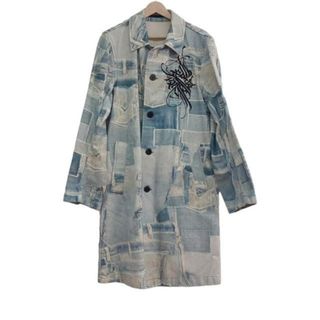 ドリスヴァンノッテン(DRIES VAN NOTEN)のDRIES VAN NOTEN(ドリスヴァンノッテン) コート メンズ美品  - ライトブルー×ブルー×アイボリー 長袖/デニムパッチワーク柄/春/秋(その他)