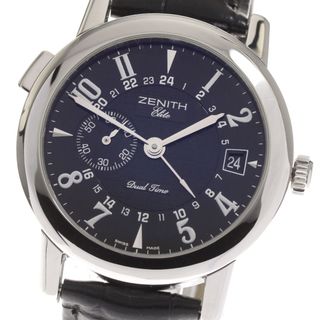 ゼニス(ZENITH)のゼニス ZENITH 01/02.0451.682 ポートロワイヤル エリート デュアルタイム GMT 自動巻き メンズ 良品 _815514(腕時計(アナログ))