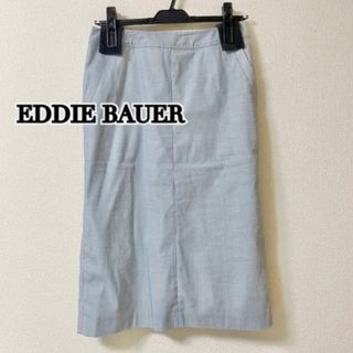 エディーバウアー(Eddie Bauer)のEDDIE BAUER Iライン　サマー　スカート　レディース　ストライプ 紺(ひざ丈スカート)