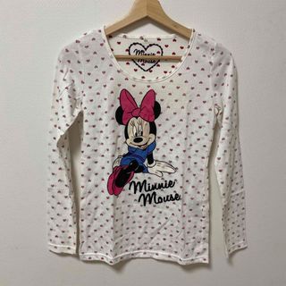 ハニーズ(HONEYS)の【Disney ミニーマウス】 カットソー 長袖 ロンT Tシャツハート柄(Tシャツ(長袖/七分))