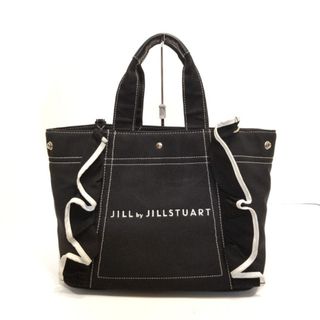 ジルバイジルスチュアート(JILL by JILLSTUART)のJILL by JILLSTUART(ジルバイジルスチュアート) トートバッグ - 黒×アイボリー フリル キャンバス(トートバッグ)