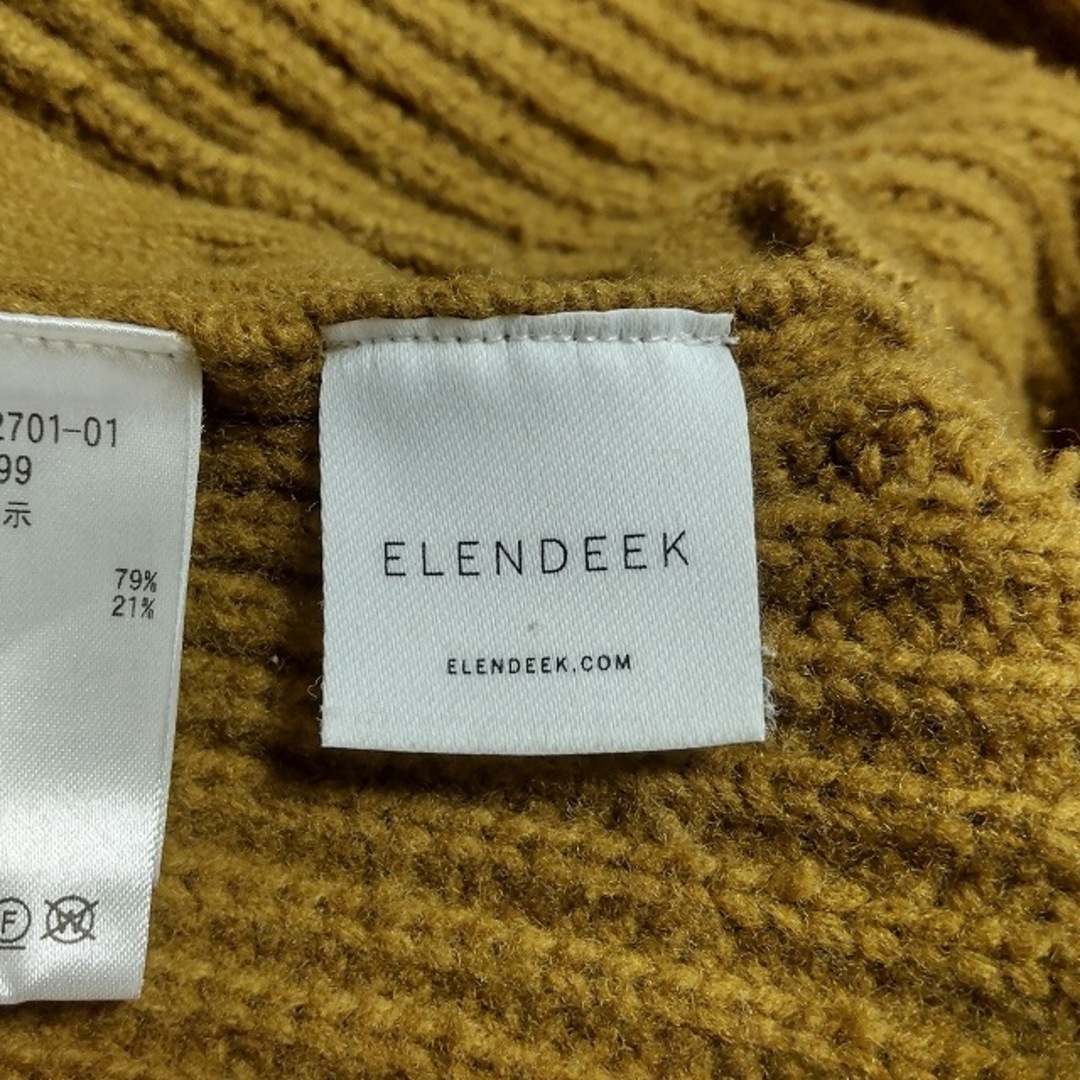 ELENDEEK(エレンディーク) ワンピースセットアップ レディース - ブラウン×白 ニット レディースのレディース その他(セット/コーデ)の商品写真