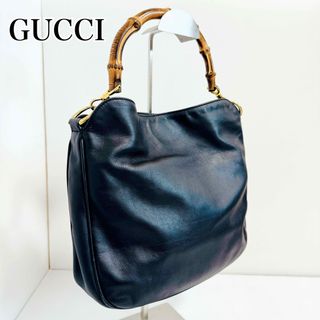 グッチ(Gucci)のGUCCI オールドグッチ　オールレザー　ハンドバッグ　バンブー　トートバッグ(ハンドバッグ)