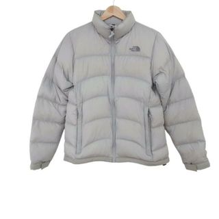 ザノースフェイス(THE NORTH FACE)のTHE NORTH FACE(ノースフェイス) ブルゾン サイズL レディース美品  - ライトグレー 長袖/中綿/冬(ブルゾン)