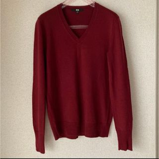 ユニクロ(UNIQLO)の美品　UNIQLO  エクストラファインメリノ Vネックニット  サイズM(ニット/セーター)