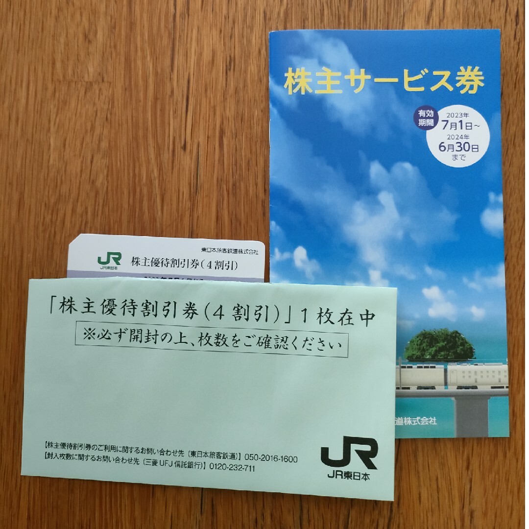 JR(ジェイアール)のＪR東日本　株主優待割引券(4割引) チケットの優待券/割引券(その他)の商品写真