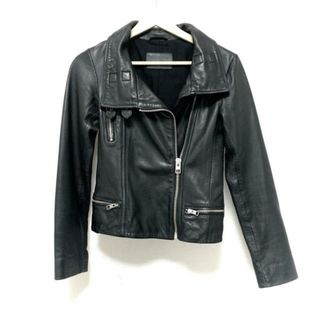 オールセインツ(All Saints)のAll Saints(オールセインツ) ライダースジャケット レディース美品  黒 レザー/ジップアップ/春・秋物(ライダースジャケット)