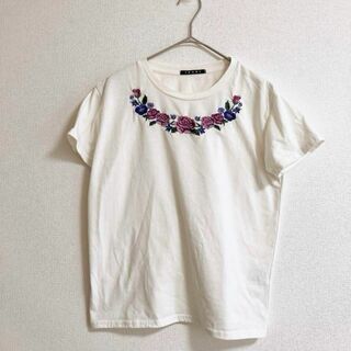 INGNI - INGNI イング 薔薇 刺繍 半袖 Tシャツ トップス カットソー