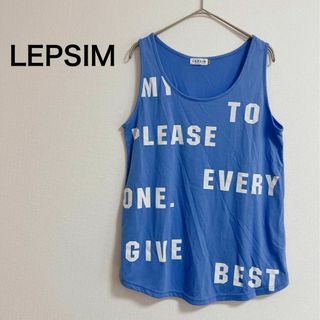 LEPSIM LOWRYS FARM - LEPSIM レプシィム　タンクトップ　ノースリーブシャツ　ロゴ　レディース M