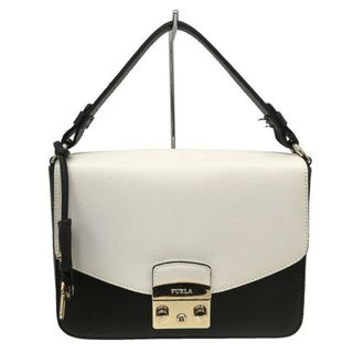 フルラ(Furla)のFURLA(フルラ) ハンドバッグ メトロポリス 黒×白 バイカラー レザー×金属素材(ハンドバッグ)